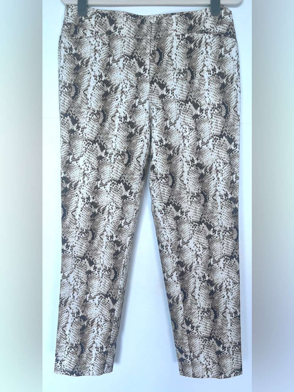White House Black Market WHBM Snakeskin Slim Ankle Pants 6R Worn Once